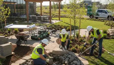Arbor Tree Care team providing landscape design services in Waltham, MA