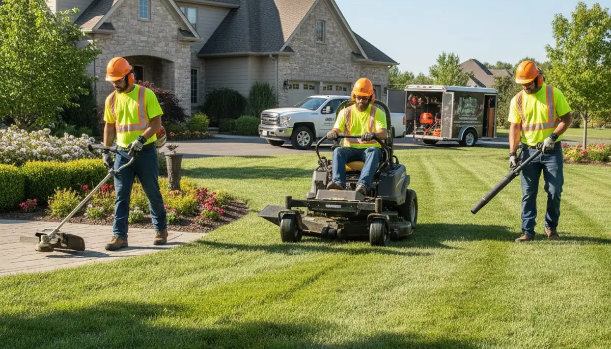 Waltham, MA tree service crew trimming trees for safe, healthy yard care