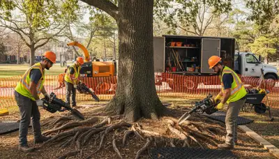 Professional root protection service for trees in Waltham, MA by Arbor Tree Care