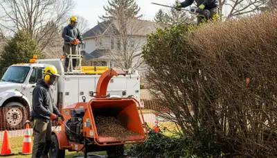 Waltham, MA shrub removal by Arbor Tree Care for overgrown landscape cleanup