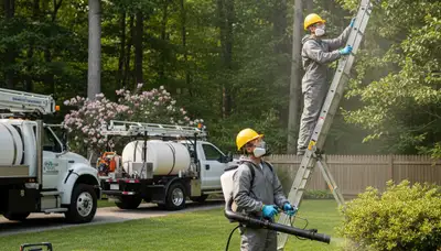 Professional tree service crew providing tick control in Waltham, MA for safer outdoor spaces
